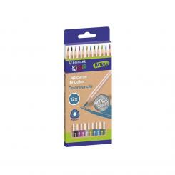 BISMARK Caja de lápices de madera Colores Metálicos, 12 colores