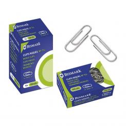 BISMARK Clips niquelados Nº1 ½, 28 mm.