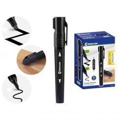 BISMARK Rotulador permanente doble punta 2.00 + 2.5 MM BISEL negro