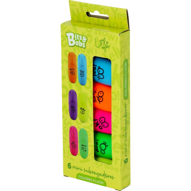 bitsbobs-caja-6-minisubrayadores-fluor-little-eyes