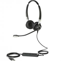 Jabra Biz 2400 II USB Duo CC MS Auriculares Alámbrico Diadema Oficina/Centro de llamadas Negro, Plata