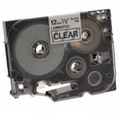 BROTHER Black on Clear Gloss Laminated Tape, 12mm cinta para impresora de etiquetas TZ