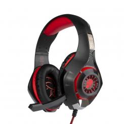 Blade FT2005 auricular y casco Auriculares Alámbrico Diadema Juego Negro, Rojo