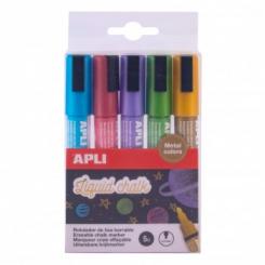 APLI B.Liquid Chalk 5,5mm Col. Metalizado 5U.