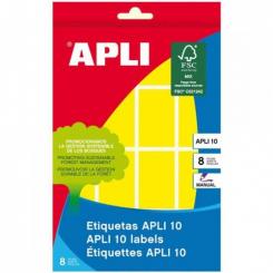 Blister 8H. Etiquetas APLI Amarillas 25X 40