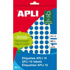 Blister 8H. Etiquetas APLI Azules  10