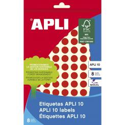 Blister 8H. Etiquetas APLI Rojas   10