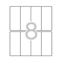 Blister Etiquetas APLI A5 Blancas 36,0X 82,0