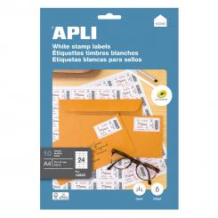 Blister Etiquetas APLI Blancas 70,0X 37,0 10H
