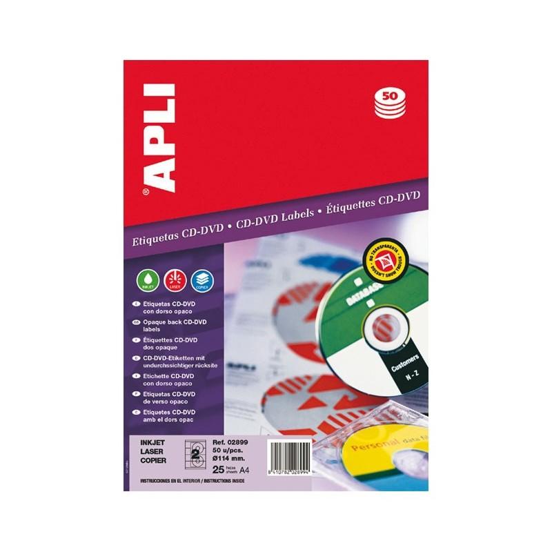 Blister Etiquetas APLI Blancasopaca Cd-Rom  25H