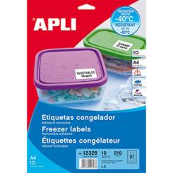Blister Etiquetas APLI Congelador 63,5 X 38,1 10H