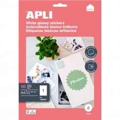 Blister Etiquetas APLI Inkjet Blancas Glossy 210X297 10H