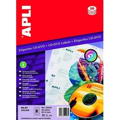 Blister Etiquetas APLI Inkjet Glossy Cd-Rom  114 10H