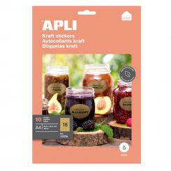 Blister Etiquetas APLI Inkjet Kraft  63,5X 42,3 10H