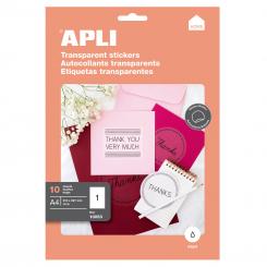 Blister Etiquetas APLI Inkjet Pet Transparente  210,0X297,0 10H
