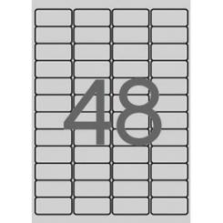 Blister Etiquetas APLI Metalizada Plata 45,7X 21,2 20H