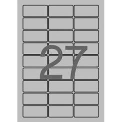 Blister Etiquetas APLI Metalizada Plata 63,5X 29,6 20H