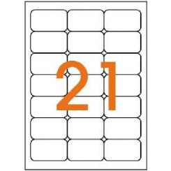 Blister Etiquetas APLI Pet Blancas 63,5X 38,1 20H