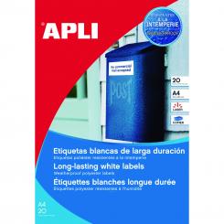 Blister Etiquetas APLI Pet Blancas 99,1X 42,3 20H