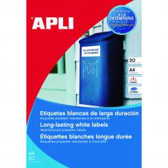 Blister Etiquetas APLI Pet Blancas 99,1X139,0 20H