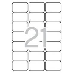 Blister Etiquetas APLI Pet Transparente 63,5X 38,1 20H