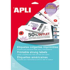 Blister Etiquetas APLI Tarjeta Arandela 200 G.  10H