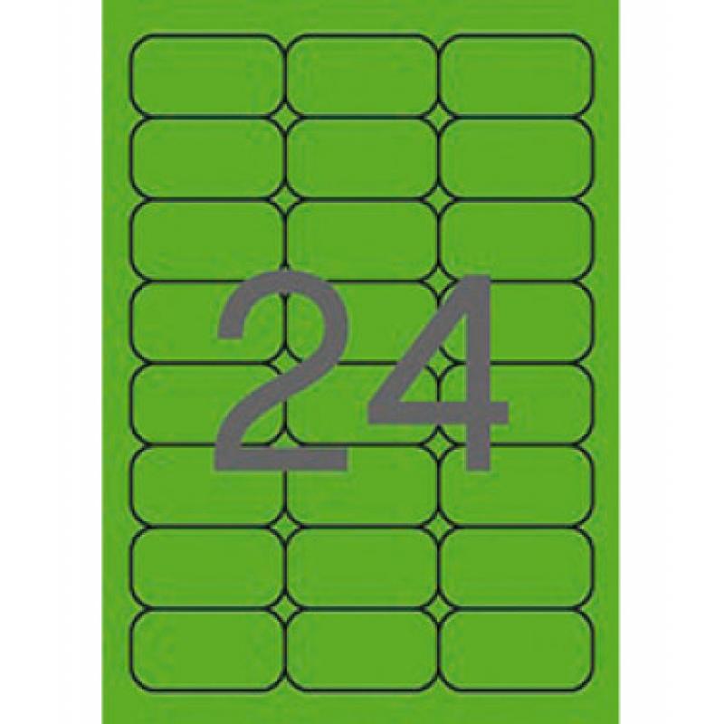 Blister Etiquetas APLI Ve Fluorescente  64,0X 33,9 20H