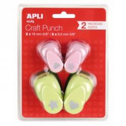 APLI Blister Perforadoras Papel 2X16mm+2X9,5M