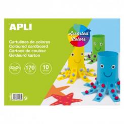 APLI Bloc Cartulinas 32X24Cm 10H Colores Surt