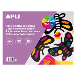 APLI Bloc Celofan 32X24Cm 10H Colores Surt