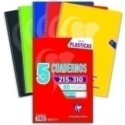 Bloc Clairefontaine  Mimesys Polipropileno Fº 80H 4X4 90G Colores Vivos Pack De 5