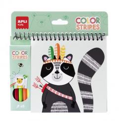 APLI Bloc Color Stripes Y Rotuladores 6H