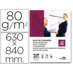 Bloc congreso LIDERPAPEL Liso 63X84cm 25+5 Hojas 80gr/m2