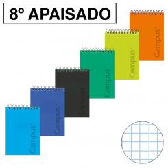 Bloc Cuaderno de Espiral Campus 8º apaisado Tapa PP 80H 60G Cuadriculada CN4