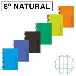 Bloc Cuaderno de Espiral Campus 8º Nat Tapa PP 80H 60G Cuadriculada CN4