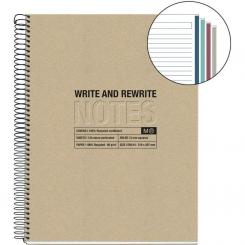 Bloc Cuaderno de Espiral Campus A5+ Tapa extradura 80H 90G Rayado horizontal Dm