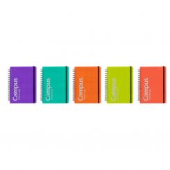 Bloc Cuaderno de Espiral Campus University A6 Tapa PP 60H 70G Cuadriculada CN4 con Gomas