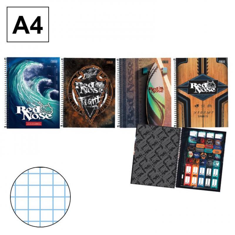bloc-cuaderno-espiral-a4-tapa-extradura-80h-70g-cuadriculada-cn4-red-nose
