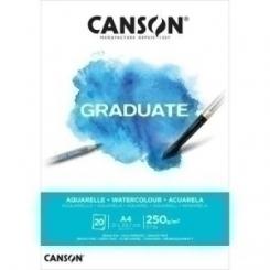 Bloc De Dibujo Canson Graduate Aquarelle Encolado Grano Fino A4 250G 20H