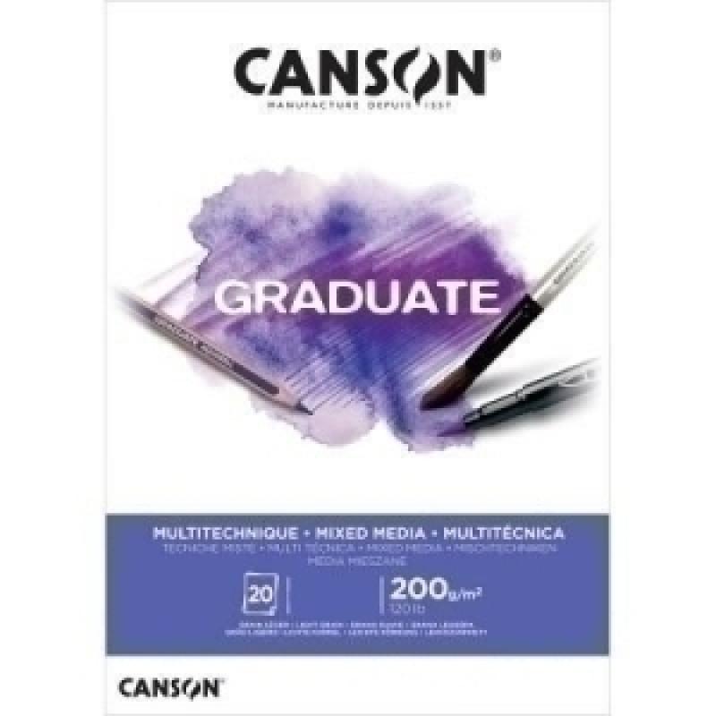 bloc-de-dibujo-canson-graduate-mix-media-encolado-liso-blanco-a3-200g-20h