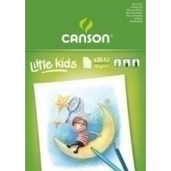 Bloc De Dibujo Canson Kids Encolado Grano Fino A3 30H 90G