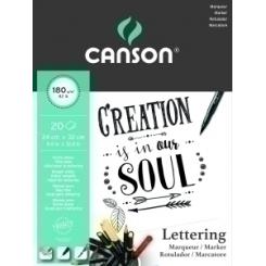 Bloc De Dibujo Canson Lettering Marker Satin Encolado A4 180G 20H