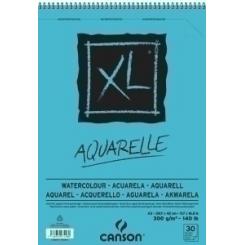 Bloc De Dibujo Canson Xl Aquarelle Con Espiral Grano Fino A3 300G 30H