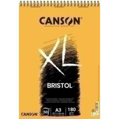 Bloc De Dibujo Canson Xl Bristol Con Espiral Liso A3 180G 50H