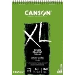 Bloc De Dibujo Canson Xl Dessing Con Espiral Grano Fino A3 160G 50H