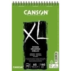 Bloc De Dibujo Canson Xl Dessing Con Espiral Grano Fino A5 160G 30H