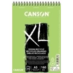 Bloc De Dibujo Canson Xl Reciclado Con Espiral Grano Fino Alveolado A5 160G 25H