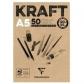 bloc-de-dibujo-clairefontaine-kraft-encolado-marron-verjurado-a5-120g-50h