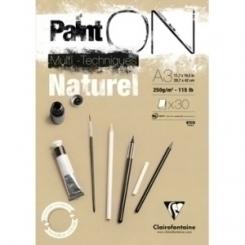 Bloc De Dibujo Clairefontaine Paint On Multitecnicas Encolado Natural A3 250G 30H