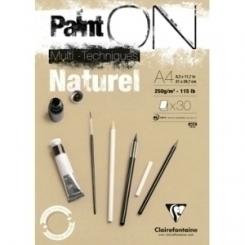 Bloc De Dibujo Clairefontaine Paint On Multitecnicas Encolado Natural A4 250G 30H